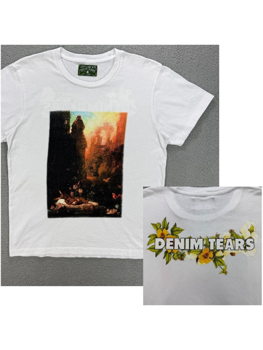 Denim Tears T Shirt Mens Medium M White The Infant Moses Baby Graphic Streetwear